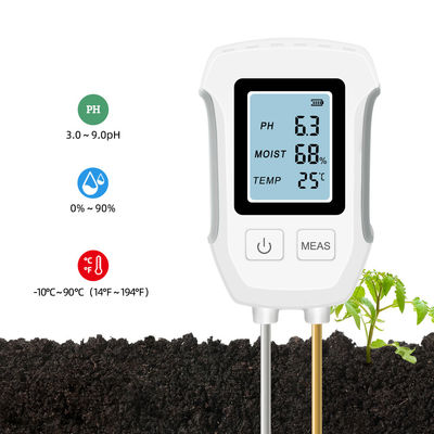土壌検査: 健康な植物のための3対1のpH,湿度,温度計