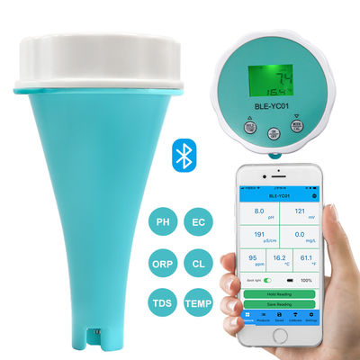 スマートBluetoothプール水質テスター - 6-in-1 pH/EC/TDS/ORP/CL/温度計 プールおよび水生会場用