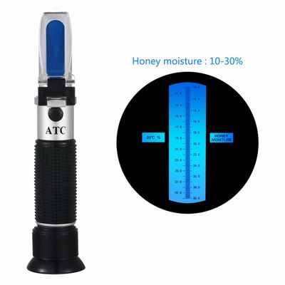 High Precision Honey Refractometer with Automatic Temperature Compensation for Accurate 0.1% Brix Range Honey Testing
