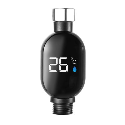 YIERYI スマートシャワー 温度計 LED デジタルディスプレイとカラーコード温度アラート バッテリー不要