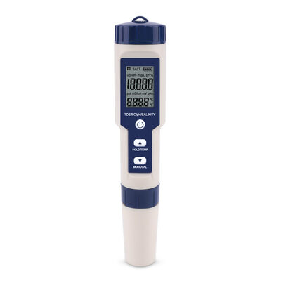 5 in 1 Functionality Digital Water Tester with IP67 Waterproof and Automatic Temperature Compensation for Pools and Aquariums