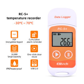 冷凍USB Elitech RC-5+の温度のデータ ロガー