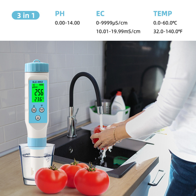 Yieryi BLE-9902 Bluetooth pH メーター プール,水族館,水培水質のための多機能EC&温度テスト
