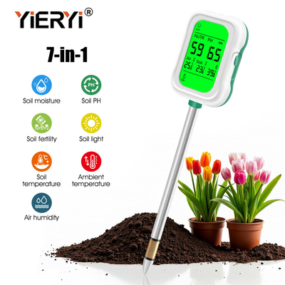 YY-1066L Yieryi 7-in-1 土壌検査器 pH,湿度,温度,光等を総合的に調べる土壌検査ツール