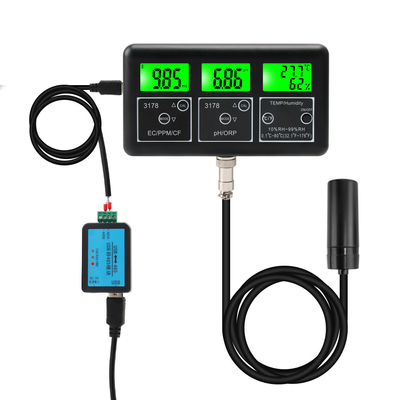 多パラメーター RS485 水の pH 測定装置 EC TDS ORP Temp RH メーター