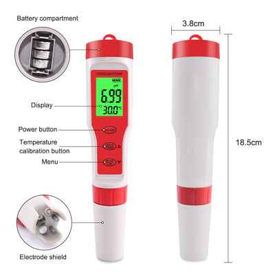 4 イン 1 水質検査器 PH/EC/TDS/Temp Meter for Aquaculture 飲料水ラボ