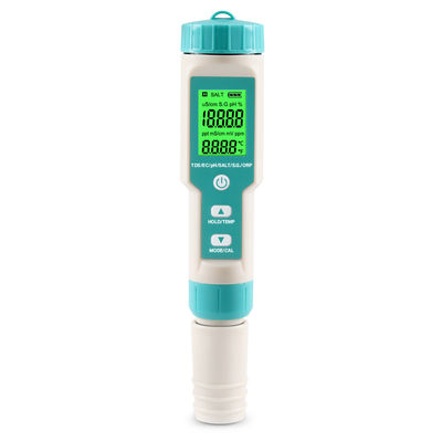 7-in-1 水質テスター EC/塩分/TDS/温度/pH/ORP/比重メーター 養殖場 家庭用ラボ向け