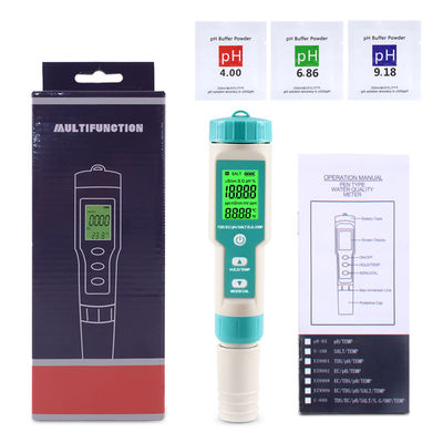 7-in-1 水質テスター EC/塩分/TDS/温度/pH/ORP/比重メーター 養殖場 家庭用ラボ向け