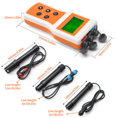 スマートハンディ型6-in-1溶存酸素/PH/TDS/EC/塩分/温度水質アナライザー