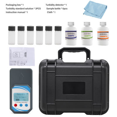 ポータブル デジタル ぼんやり度計 0-1000 NTU ±0.8% 正確さ