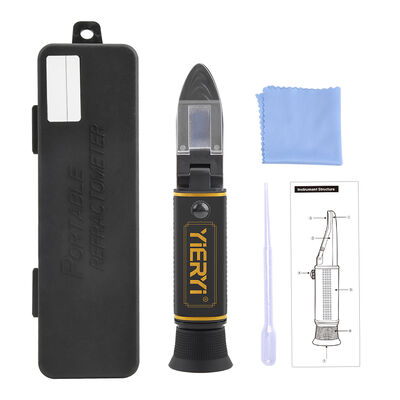 Yieryi デュアルスケール Brix 0-32% & SG 1.000-1.120 屈折計 ATCおよび高品質光学ガラスプリズム付き ビール醸造およびワイン製造用