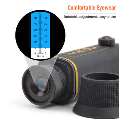 Yieryi デュアルスケール Brix 0-32% & SG 1.000-1.120 屈折計 ATCおよび高品質光学ガラスプリズム付き ビール醸造およびワイン製造用