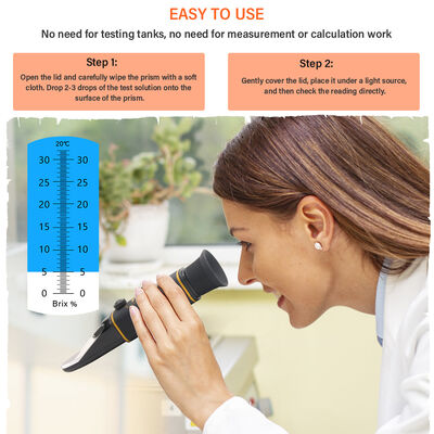 Yieryi デュアルスケール Brix 0-32% & SG 1.000-1.120 屈折計 ATCおよび高品質光学ガラスプリズム付き ビール醸造およびワイン製造用