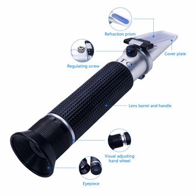 Handheld 0-100% Salinity Refractometer with 1.000-1.070SG Range for Aquarium and Seawater Testing