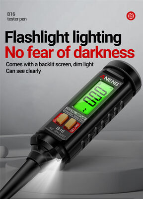 Digital Display Non Contact Voltage Detector with 12V to 300V Range, LCD Screen and Sound/Light Alarm