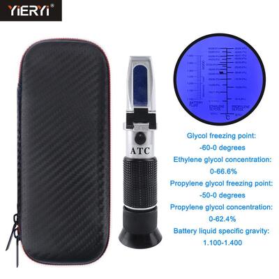 Handheld 0-66.6 Brix Range High Accuracy 0.01% Refractometer for Ethylene and Propylene Glycol Testing