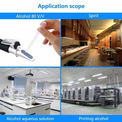 手持ちの屈光計 0-80% ブリックス範囲とATC アルコールと砂糖の正確な測定