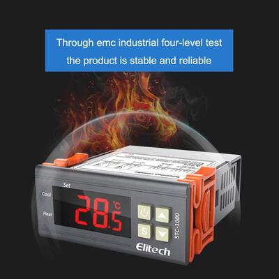 STC-1000 デジタル温度調節器 LCDディスプレイ付き 0.1℃分解能 高温アラーム