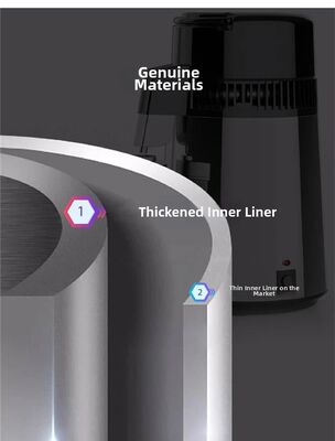 家庭、実験室、歯科用 Fuyao K40107 750W 4L 容量 SUS304 ステンレス鋼蒸留水器