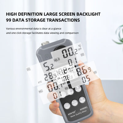 デジタル AE86061 6 分の 1 マルチパラメータ 水質計 自動温度補償と0.1mg/Lの解像度