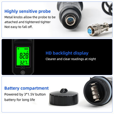 水族館・養殖業向け、精度0.1mg/L、ATC搭載のポータブルペン型溶存酸素計