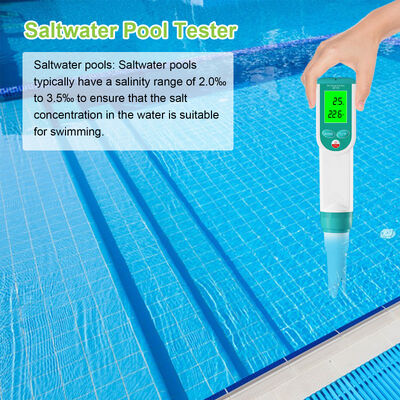 防水デジタル塩分計＆pHメーター HD大画面ディスプレイ 0-100%塩分範囲