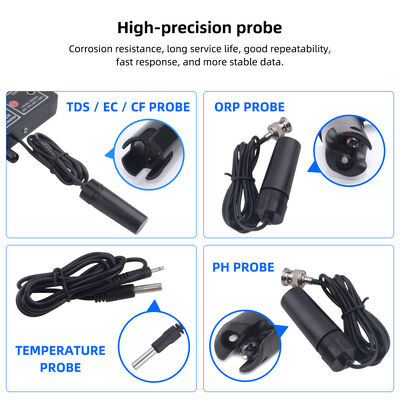 水族館とプール用液晶ディスプレイと自動温度補償の7イン1マルチパラメータ水質テスト