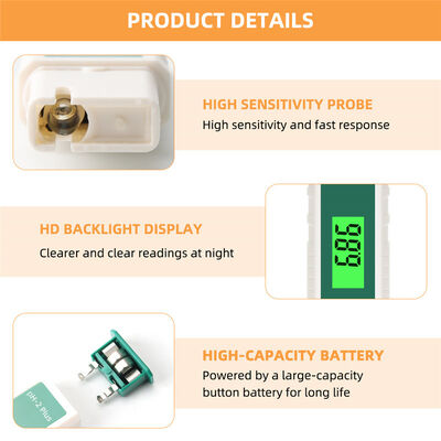 バックライト付きLCDディスプレイ、電源オフデータストレージ、水質検査用の0.5 pH精度を備えたプロデジタルpHメーター