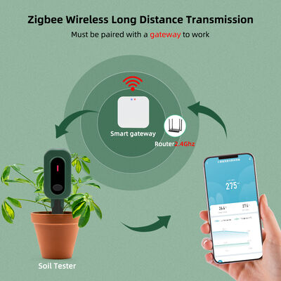 ZigBee 3-in-1 Smart Soil Sensor For Temperature Humidity Light Detector With Tuya APP Control