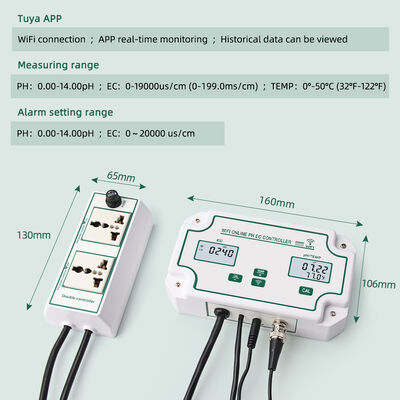 Tuya Wifi オンライン EC モニタリングコントローラー ph メーターデータロガー機能水耕水質モニタリングテスター