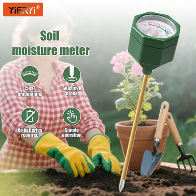 YIERYI バッテリーフリー アナログ 土壌湿度計 金属探査器 精度 0-10 スケール ヒグロメーター ガーデンポット植物栽培
