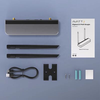 YIERYI Zigbee 3.0 PoE ドングルゲートウェイ ハブ 家庭アシスタント Zigbee2 MQTT ESP32+CC2652P デュアル 5dBi アンテナ タイプC/PoE 搭載