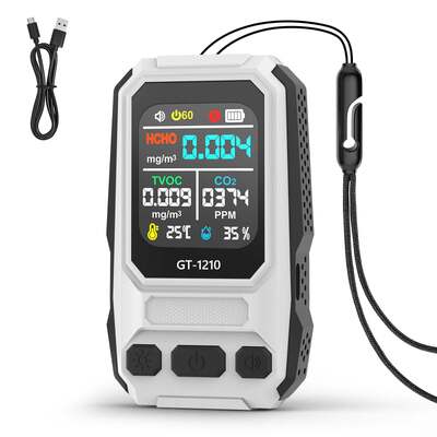 5‐in‐1 HCHO TVOC CO Temp 空気湿度気質ガス検出器