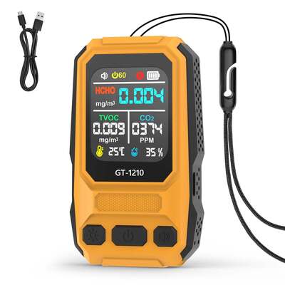 5‐in‐1 HCHO TVOC CO Temp 空気湿度気質ガス検出器
