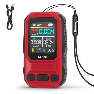 5‐in‐1 HCHO TVOC CO Temp 空気湿度気質ガス検出器