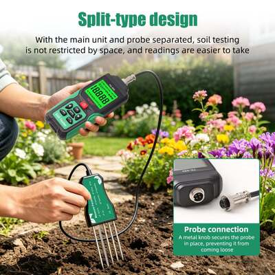 YG-09s9 9-in-1 PH/BC/salinity/fertility/nitrogen, phosphorus, potassium/temperature/humidity handheld soil tester can store and view 12 sets of records