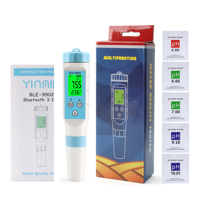 Yieryi BLE-9902 Bluetooth pH メーター プール,水族館,水培水質のための多機能EC&温度テスト