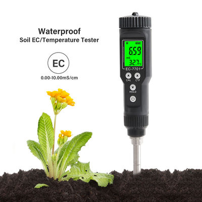 防水 2イン1 土壌テスト器 EC (0.00〜10.00mS/cm) & 温度 (-30°C〜80°C) ガーデニング& 農業用メーター