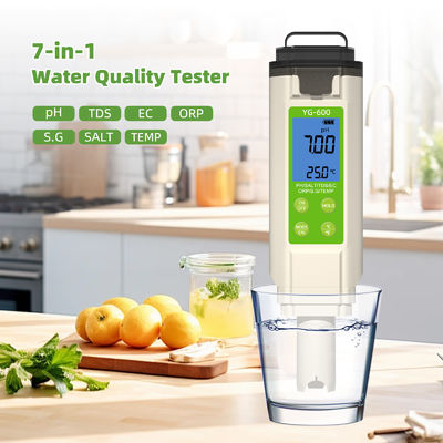 7 - in - 1 水質検査器 - pH/TDS/EC/ORP/S.G/塩/テンプメーター