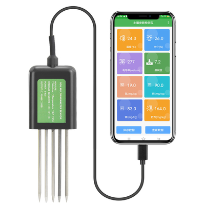 7-in-1 USB土壌センサー 土壌テスター 農業用土壌EC PH NPK栄養メーター Android用