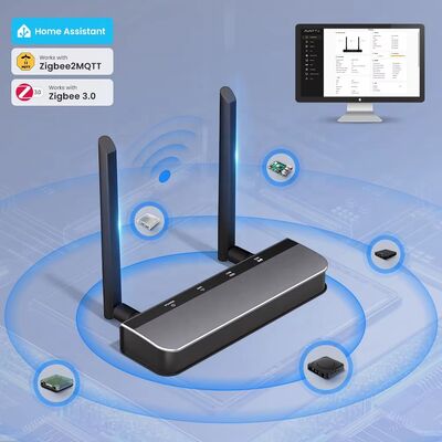 YIERYI Zigbee 3.0 PoE ドングルゲートウェイ ハブ 家庭アシスタント Zigbee2 MQTT ESP32+CC2652P デュアル 5dBi アンテナ タイプC/PoE 搭載