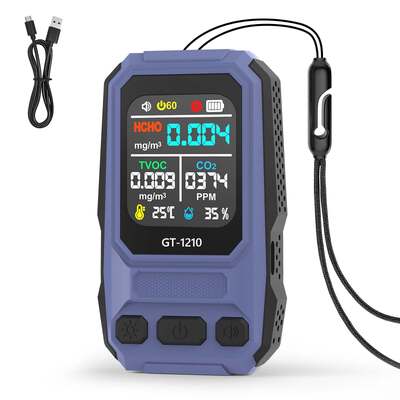 5‐in‐1 HCHO TVOC CO Temp 空気湿度気質ガス検出器